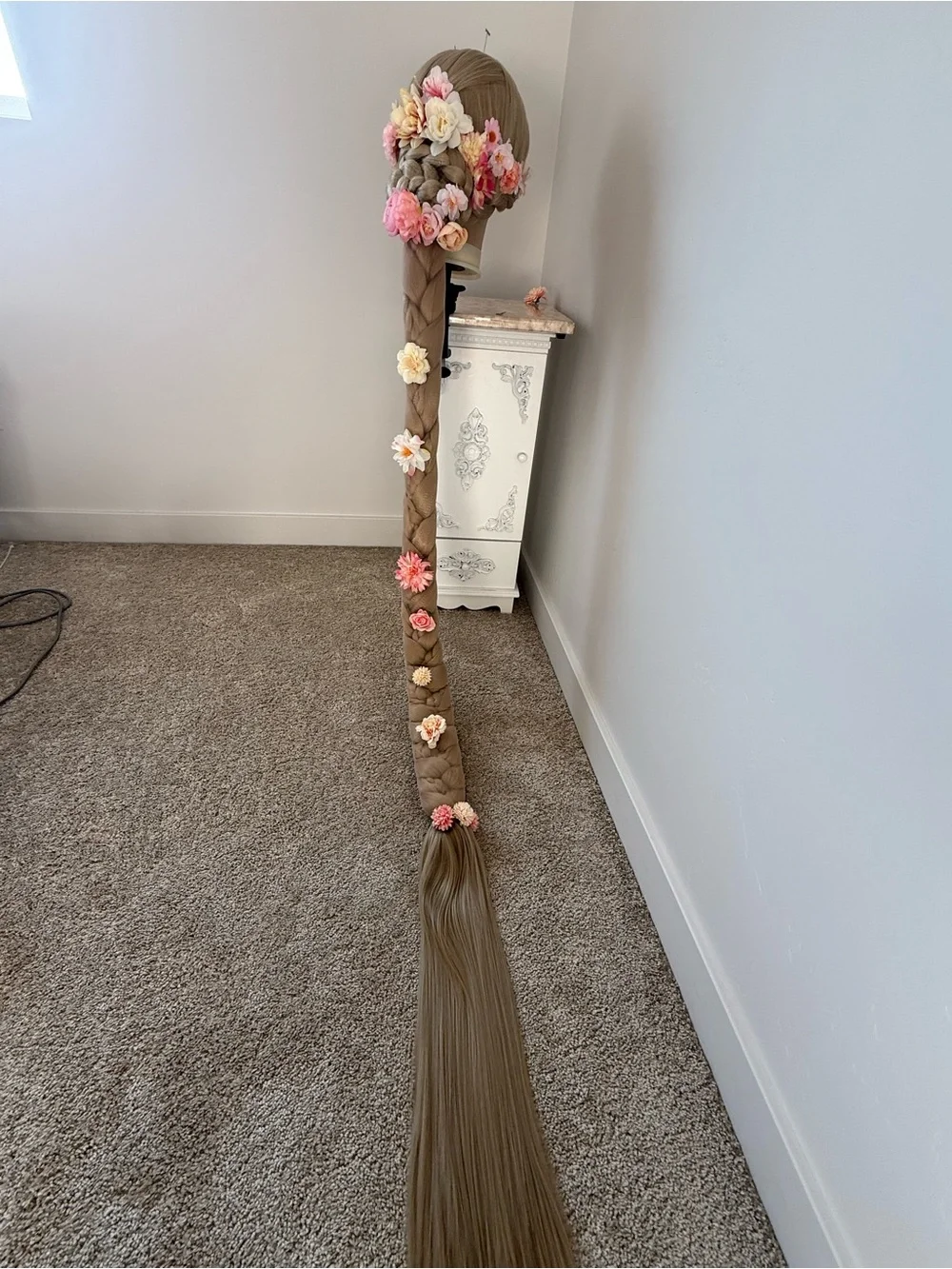 Rapunzel Women’s Wig 5 ft Parks Accurate with Flowers